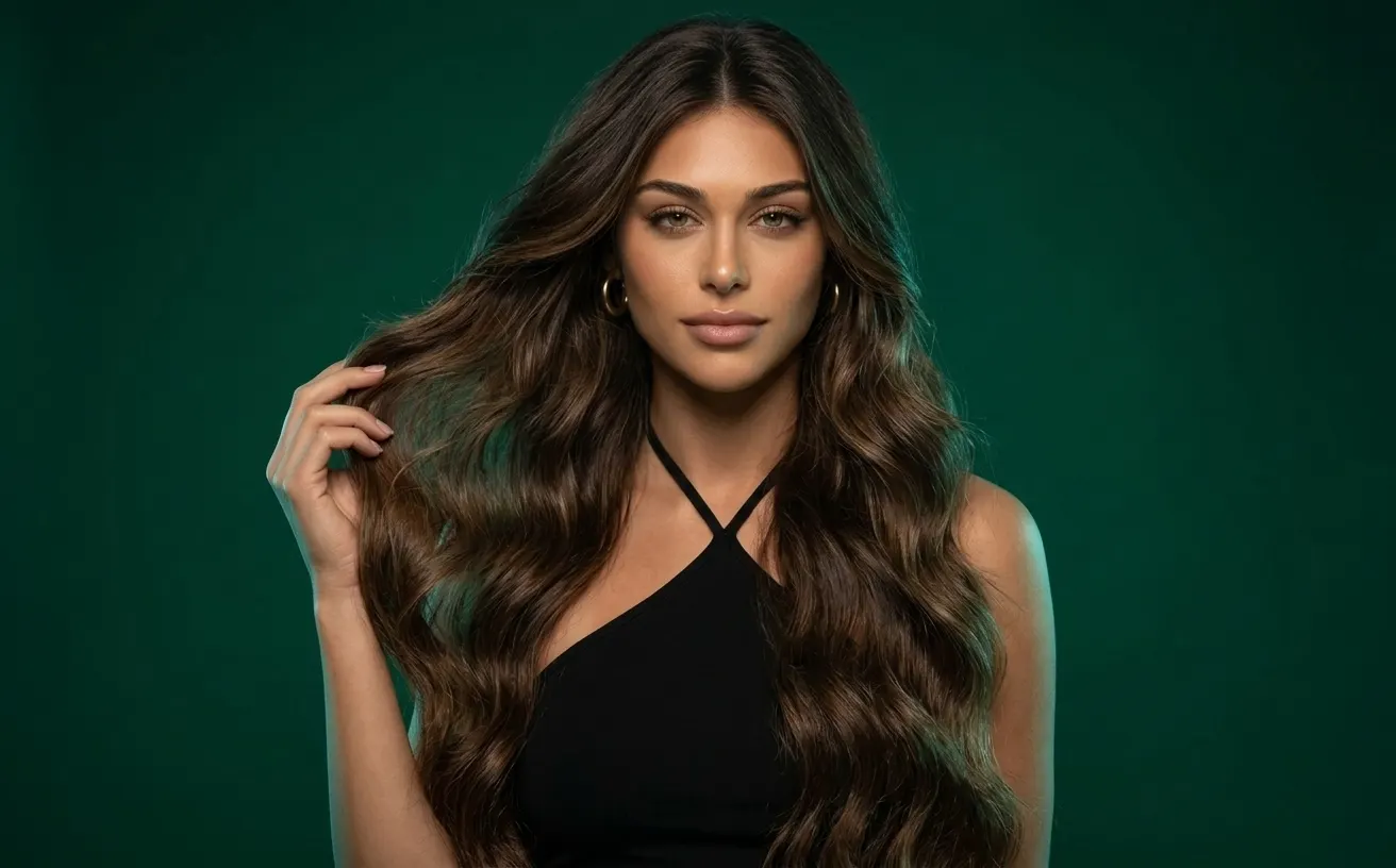 Woman with long healthy hair